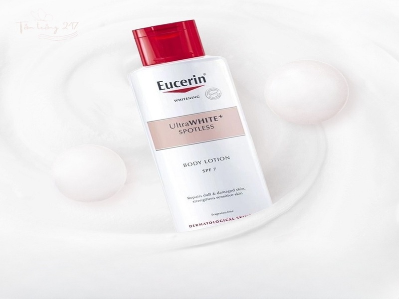 Kem dưỡng trắng da body Eucerin giúp giảm sạm màu với chiết xuất rễ cam thảo và vitamin E