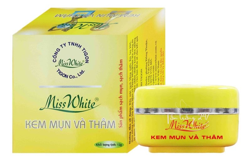 Sử dụng kem chống nắng sau khi dùng kem Miss White để điều trị thâm và mụn